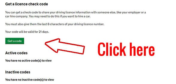 driving licence check code